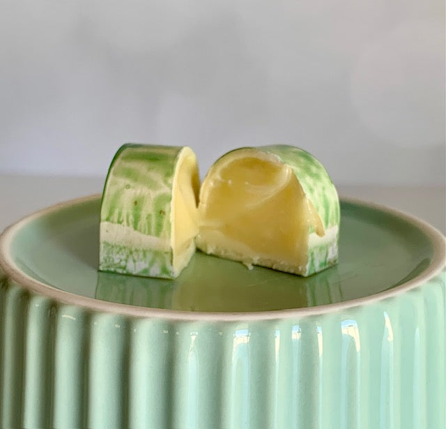 Key Lime Ganache filled White Chocolate Bonbon