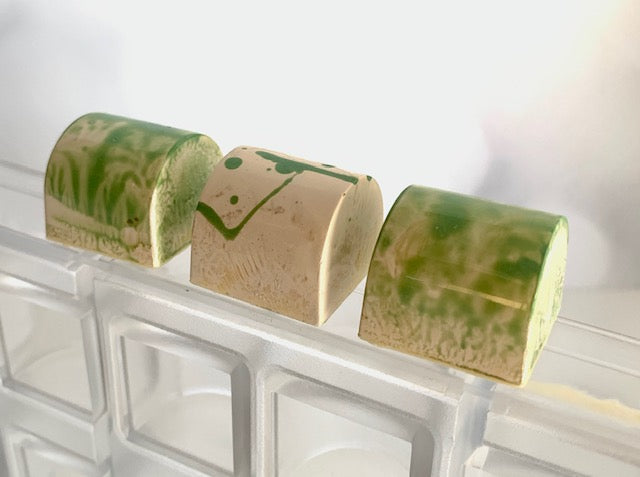 Key Lime Ganache filled White Chocolate Bonbon