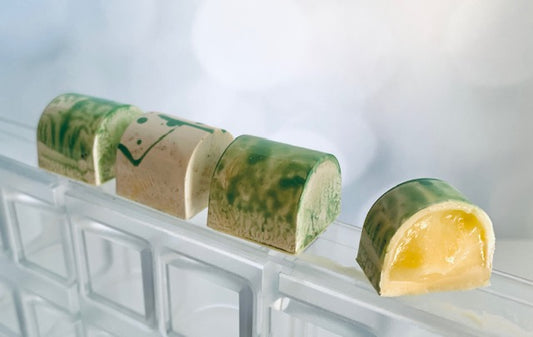 Key Lime Ganache filled White Chocolate Bonbon