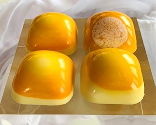 Passion Fruit Ganache filled White Chocolate Bonbon