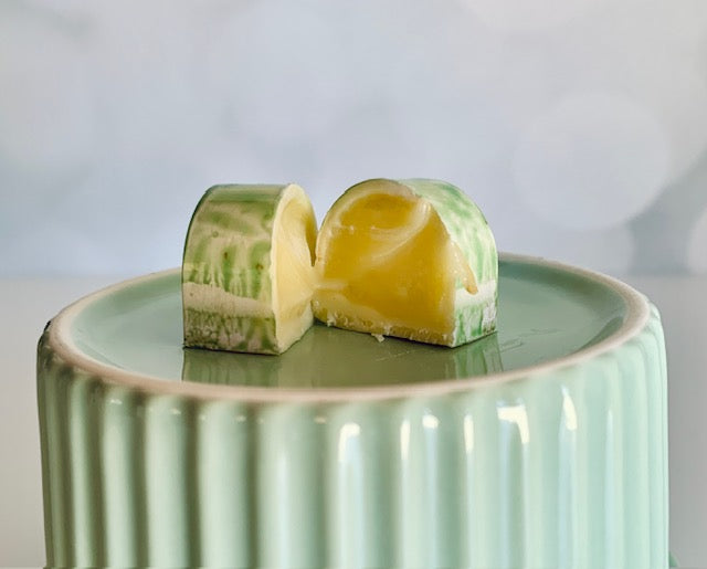 Key Lime Ganache filled White Chocolate Bonbon